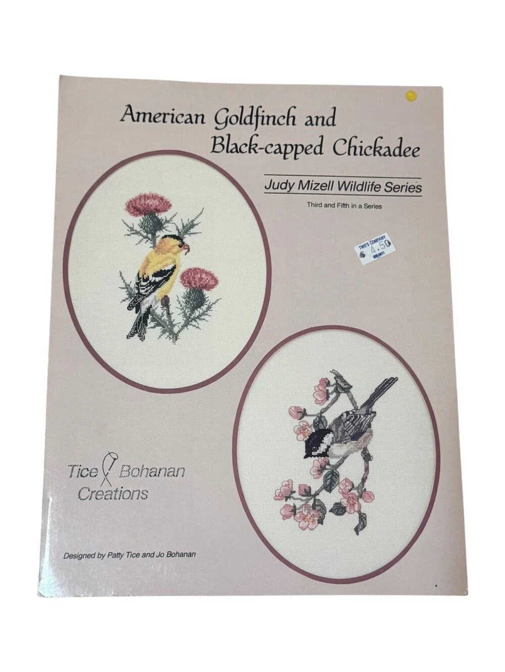 American Goldfinch and Black-capped Chickadee Cross Stitch Pattern Book